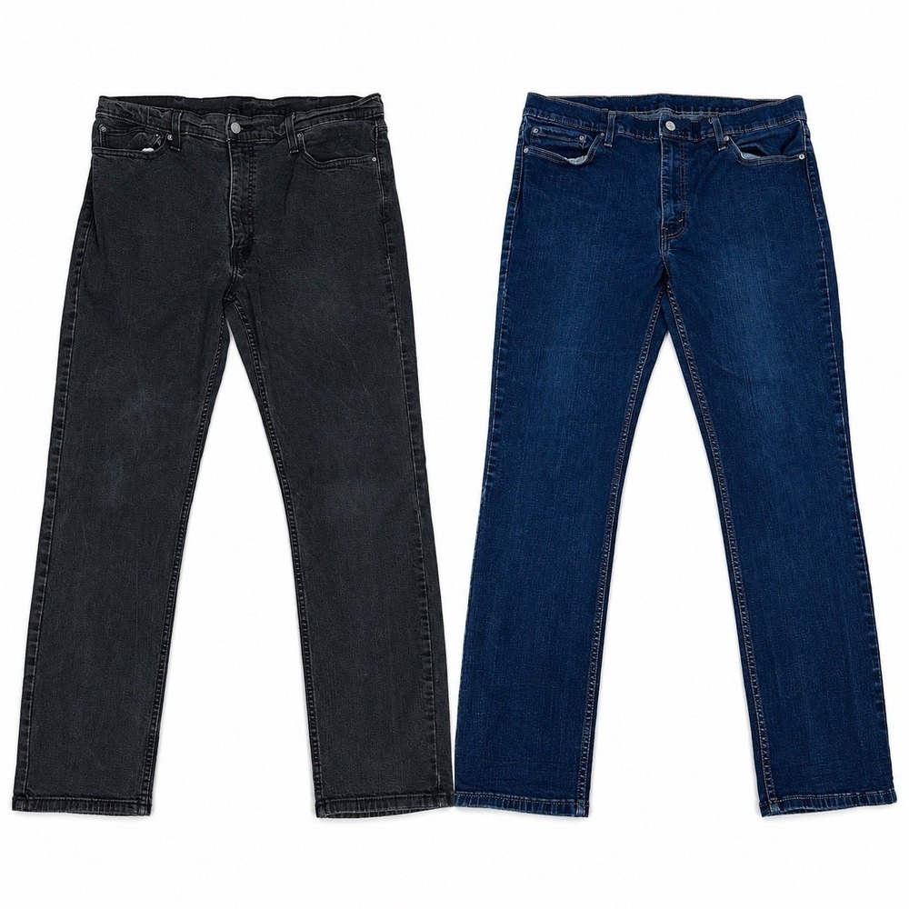 Lot of 2 Levis 511 Jeans Mens 40x32 Black/Blue Slim Fit Stretch Denim Pants